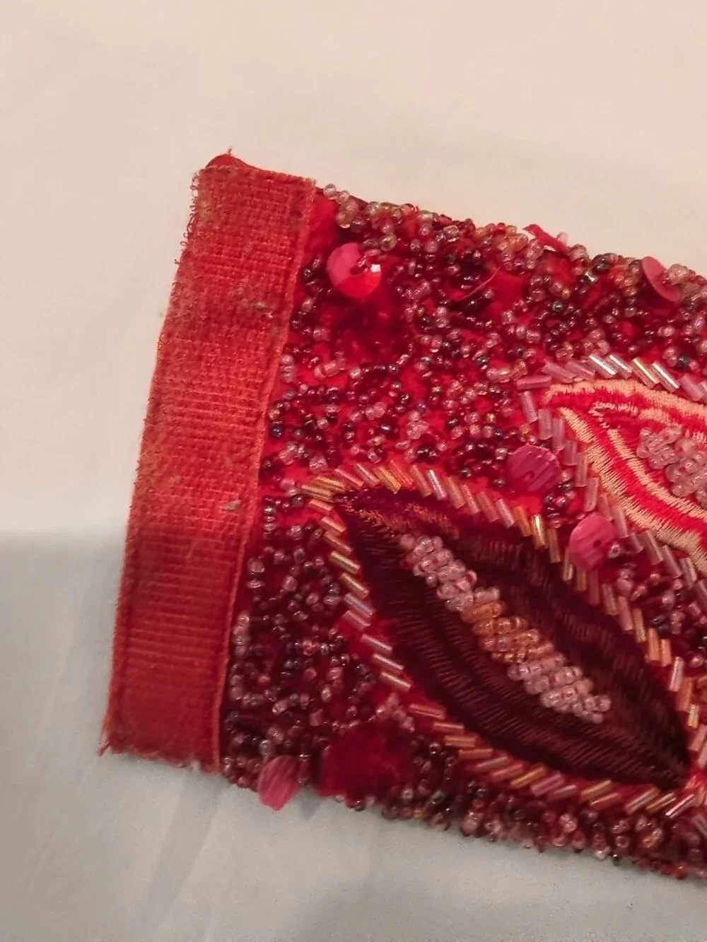 no brand red sequin